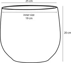 Mica Decorations Gabriel Bloempot - H20 X Ø25 Cm - Keramiek - Blauw -Gardena Winkel 1200x1061 3