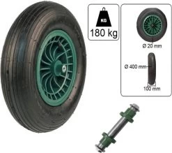 Kruiwagen Wiel 4.00 - 8 Luchtband Lijnprofiel - Asdiameter 20mm -Gardena Winkel 1200x1062