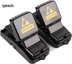 IGOODS Muizenvallen - Muizenval - Muizenklem - Mouse Trap - Voor Binnen En Buiten - Ongediertebestrijding - 2 STUKS