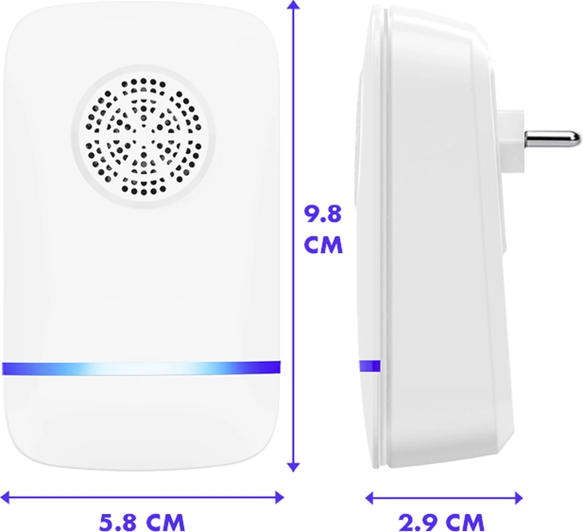 Muizenverjager Ultrasone Binnen - Ongedierte Verjager - Muizenval Voor Binnen - Wit - 2 Stuks + Ongedierte Preventieboekje 6 Muizenverjager Ultrasone Binnen - Ongedierte Verjager - Muizenval Voor Binnen - Wit - 2 Stuks + Ongedierte Preventieboekje - Afbeelding 6