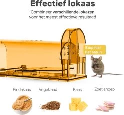 Vivid Green Diervriendelijke Muizenval Voor Binnen & Buiten - Muizenvallen - Muizenverjager - Mouse Trap - 2 Pack - Oranje -Gardena Winkel 1200x1113 11