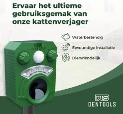 Dentools Ultrasone Kattenverjager 110 Graden - Ongedierte Verjager - Ongediertebestrijding - Zonneenergie - Groot Bereik - Oplaadbaar -Gardena Winkel 1200x1113 12