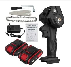 Violeworks® Accu Kettingzaag - Snoeizaag - Mini Kettingzaag - Handkettingzaag - Ook Voor Makita - Elektrische Kettingzaag - Elektrische Snoeischaar - Op Batterij - 2900 MAh - 1080W - 88V -Gardena Winkel 1200x1128