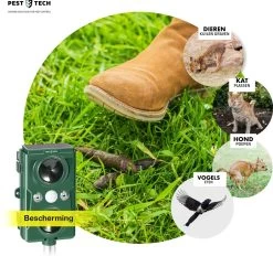 Pest-Tech | Supersonisch Flash Kattenverjager | Met Smart-Modus | Groter Bereik | Betere Frequenties |Kattenschrik | Werkt Op Zonne-energie M/ USB Oplaadkabel -Gardena Winkel 1200x1129 5