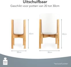 LifeGoods Planten Standaard - Uitschuifbare Bloempothouder - 20 Tot 30 Cm - Licht Bamboe 15 LifeGoods Planten Standaard - Uitschuifbare Bloempothouder - 20 Tot 30 Cm - Licht Bamboe -Gardena Winkel 1200x1130 6