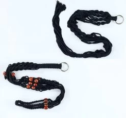 4 Stuks Zwarte Macrame Plantenhangers - Boho Handgeweven Katoen Hangpot Voor Binnen/Buiten - Hangende Bloempot Met Kralen - Macramé Touw/Koord Hangplant Houder - Bohemian Wandhanger Decoratie - Plant Hanger - Verticale Tuin Bloempothouder Planthanger -Gardena Winkel 1200x1134 5