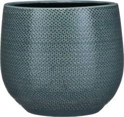 Mica Decorations Gabriel Bloempot - H20 X Ø25 Cm - Keramiek - Blauw