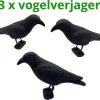 Merkloos 3 X Duivenverjager Kraai - Vogelverschrikker - Vogelverjager - Kunststof Kraaien