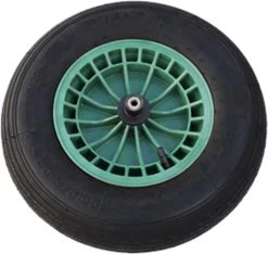 FORT 2PLy Kruiwagenwiel 400x100mm, Kunststof Velg, Kleur Groen, Luchtband 5 FORT 2PLy Kruiwagenwiel 400x100mm, Kunststof Velg, Kleur Groen, Luchtband -Gardena Winkel 1200x1138
