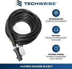 Techweise - Rioolslang Voor Kärcher K2 T/m K7 - 10M - Met Vier Achterwaartse Hogedruksproeiers -Gardena Winkel 1200x1144 3
