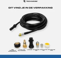 Techweise - Rioolslang Voor O.a. Kärcher - 15M - Met Roterende En Voorwaartse Kop -Gardena Winkel 1200x1145 1