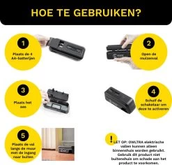 OWLTRA® Elektrische Muizenval - Ongediertebestrijding - Veilig & Hygiënisch - Effectief -Gardena Winkel 1200x1145 6