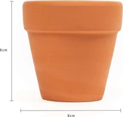 Garden Mania - 12 Mini Terracotta Keramische Klei Bloempotten Met Afvoergat, 8cm -Gardena Winkel 1200x1146 11