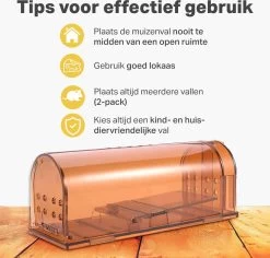 Vivid Green Diervriendelijke Muizenval Voor Binnen & Buiten - Muizenvallen - Muizenverjager - Mouse Trap - 2 Pack - Oranje -Gardena Winkel 1200x1146 12