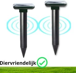 Sedeve Mollenverjager Op Zonne Energie –Mollenverjager – Muizenverjager – Ultrasone-verjager – Bereik Van 150 M2 - Set Van 2 Stuks