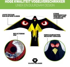 Vulpes Verjager® Vogelverjager - Duivenverjager - Vogelverschrikker - Reigerverschrikker - Kite Hawk - Complete Set - Pro Versie -Gardena Winkel 1200x1148 12