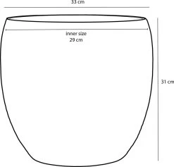 Mica Decorations Lester Bloempot - H31 X Ø33 Cm - Terracotta - Groen -Gardena Winkel 1200x1149 9