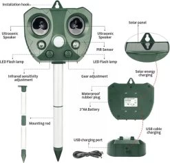 Metiva Kattenverjager - Ultrasone Verjager - Muizenverjager - Ongedierteverjager - Tuin - Diervriendelijke Ultrasone Dierenverjager Zonne Energie - Marterverjager - Katten - Kattenschrik - Waterbestendig - Honden - Dieren - Katten Verjager -Gardena Winkel 1200x1150 9