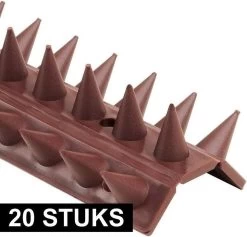 20x Antiklimstrip Tegen Inbraak / Katten / Vogels 50 X 4,5 X 1,7 Cm - 10 Meter - Vogelpinnen / Kattenpinnen - Hekpunten