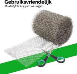 VerminBuster Muizengaas - 1m X 15cm - Rattengaas - RVS Weringsgaas - Stootvoegrooster Gaas -Gardena Winkel 1200x1152 20