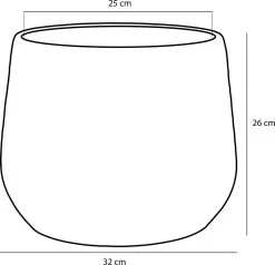 Mica Decorations Clemente Bloempot - H25,5 X Ø32 Cm - Terracotta - Goud -Gardena Winkel 1200x1155 3