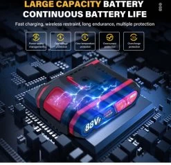 Violeworks® Accu Kettingzaag - Snoeizaag - Mini Kettingzaag - Handkettingzaag - Ook Voor Makita - Elektrische Kettingzaag - Elektrische Snoeischaar - Op Batterij - 2900 MAh - 1080W - 88V -Gardena Winkel 1200x1156 1