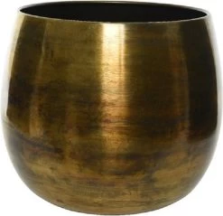 Decoris Bloempot - Goud - Zink - Voor Kamerplant - D33 X H34 Cm - Plantenpotten