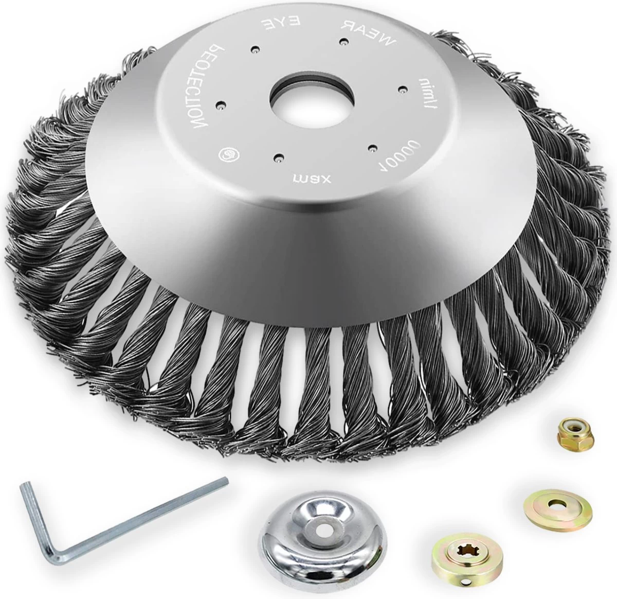 Merkloos SlimShop Onkruidborstel - Bosmaaier Grastrimmer - Onkruid - Onkruidkrabber - Voegenborstel - Onkruidverwijderaar - Max 10.000 Toerental P/m - 20CM 1 Merkloos SlimShop Onkruidborstel - Bosmaaier Grastrimmer - Onkruid - Onkruidkrabber - Voegenborstel - Onkruidverwijderaar - Max 10.000 Toerental P/m - 20CM