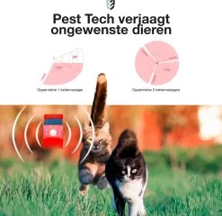 Pest-Tech™ PT-219 | Ultrasone Kattenverjager Op Zonneenergie | Kattenschrik | Marterverjager | Dierenverjager | Kattenafweermiddel | Ongedierte Verjager - Met USB Oplaadkabel -Gardena Winkel 1200x1165 9