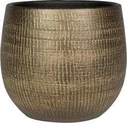 Plantenpot/bloempot In Een Strakke Modern Design Look Metal Goud Dia 22 Cm En Hoogte 20 Cm -Gardena Winkel 1200x1167 7