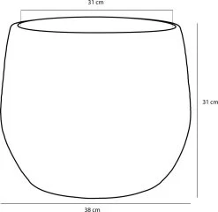 Mica Decorations Clemente Bloempot - H31 X Ø38 Cm - Terracotta - Goud -Gardena Winkel 1200x1167 8