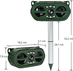 Steks® Kattenverjager 2023 Model - Kattenschrik - Katten Afweermiddel - Op Zonneenergie - Marterverjager - Op Batterijen - Met Adapter - Tuin - Ongedierte Verjager -Gardena Winkel 1200x1171 7
