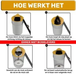 Merkloos Muizenval Emmer Deksel - Rattenval - Diervriendelijke Muizenval - Rattenval - Zonder Muizengif - Herbruikbaar - Binnen En Buiten -Gardena Winkel 1200x1177 17