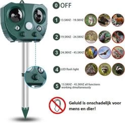 Merkloos Ultrasone Kattenverjager - Kattenschrik - Zonneenergie - Marterverjager - Op Batterijen - Met Adapter - Katten Afweermiddel - Tuin - Ongedierte Verjager -Gardena Winkel 1200x1177 18