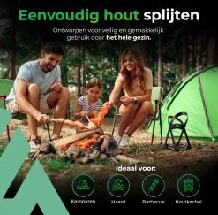 Lighted Lifestyle™| Houtklover Voor Aanmaakhout Incl. Kloofhamer - Houtsplijter - Houtkliever - Snel Haardhout - Gietijzer - Incl. Schroeven -Gardena Winkel 1200x1179 19