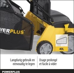 Powerplus POWXG7513 Elektrische Verticuteermachine - Mos Verwijderaar - 1400W - 320mm Maaibreedte - 45L Opvangbak - Incl. Gazonbeluchter/grasbeluchter -Gardena Winkel 1200x1179 2
