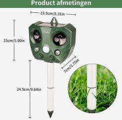 Steks® Ultrasone Kattenverjager - Kattenschrik - Katten Afweermiddel - Zonneenergie - Marterverjager - Op Batterijen - Met Adapter - Tuin - Ongedierte Verjager -Gardena Winkel 1200x1179 29
