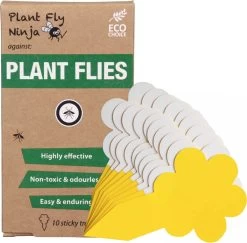 Plant Fly Ninja - Rouwvliegen En Plantvliegen - Insectenval Plakstrips - Planten - 1 Pack, 10 Stuks