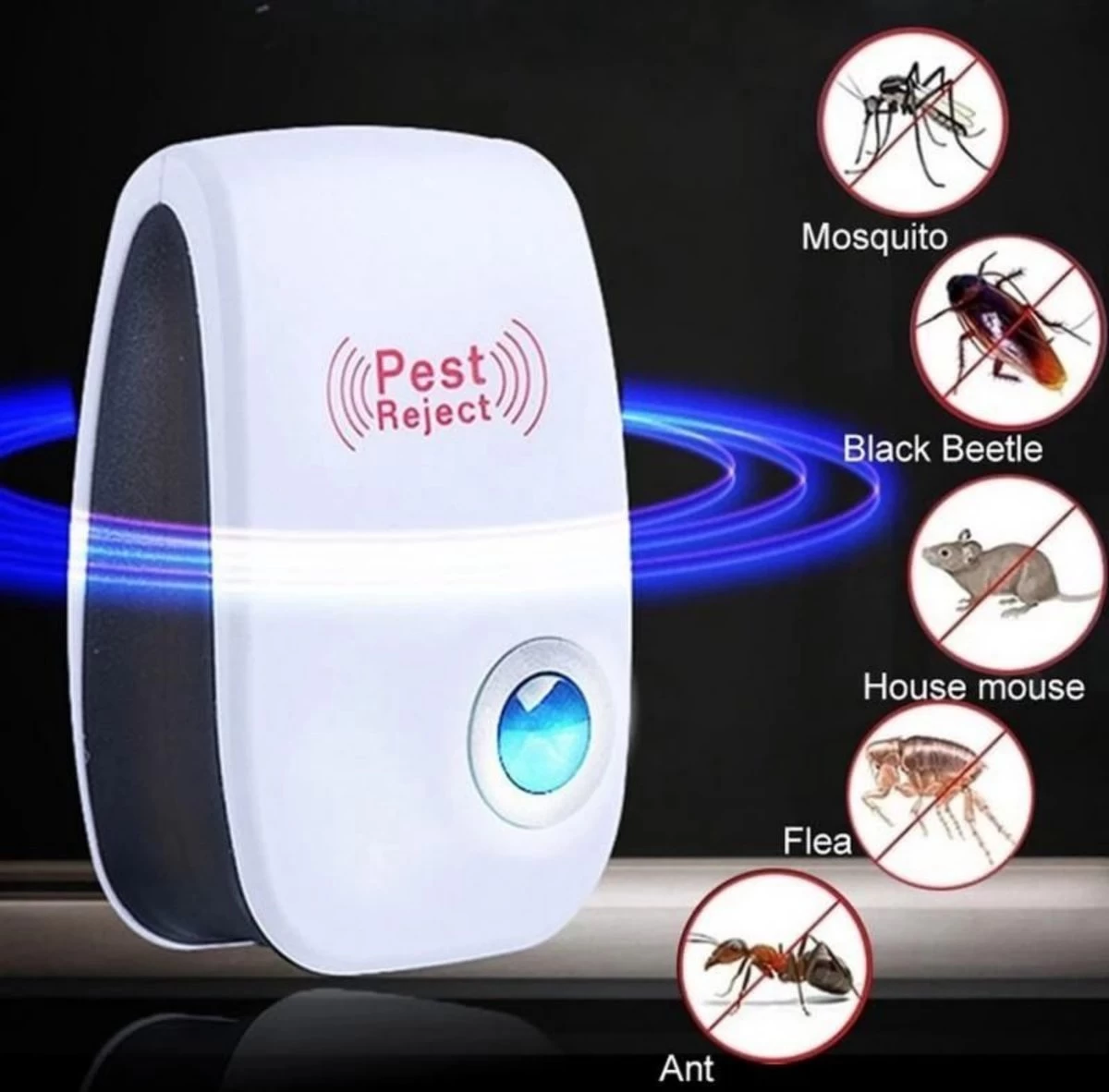 6-pack Recalma Ultrasone Ongedierte Bestrijder - Pest Reject - Ultrasone Verjagers - Ongedierte Verjager - Anti Insecten - Anti Muizen - Pest Repellent - Muizenverjager 6 6-pack Recalma Ultrasone Ongedierte Bestrijder - Pest Reject - Ultrasone Verjagers - Ongedierte Verjager - Anti Insecten - Anti Muizen - Pest Repellent - Muizenverjager - Afbeelding 6