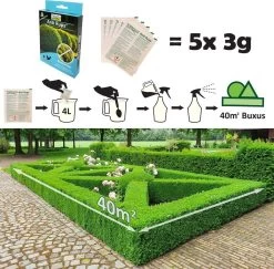 TOPBUXUS Anti Rups (voorheen XenTari) Tegen Buxusrups - Buxusmot - Voor 200 M² Buxus -Gardena Winkel 1200x1182 7
