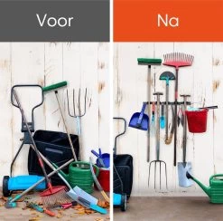 TTD Premium XXL Bezemhouder En Gereedschapsrek - Opslag Van Gereedschap - Opslag Van Schoonmaakspullen - Tuingereedschap - Klussen - RVS - Zwart 9 TTD Premium XXL Bezemhouder En Gereedschapsrek - Opslag Van Gereedschap - Opslag Van Schoonmaakspullen - Tuingereedschap - Klussen - RVS - Zwart -Gardena Winkel 1200x1186 6