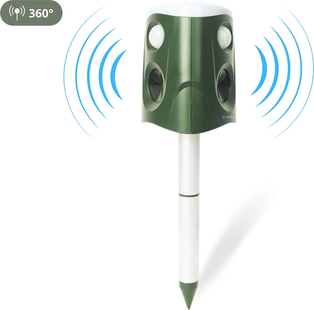 Tenify Ultrasone Kattenverjager - Groot Bereik - 360 Graden - Op Zonneenergie - USB Oplaadbaar - Kattenschrik - Afweermiddel - Ongedierte - Vogel - Dieren - Muizen - Ratten Verjager 1 Tenify Ultrasone Kattenverjager - Groot Bereik - 360 Graden - Op Zonneenergie - USB Oplaadbaar - Kattenschrik - Afweermiddel - Ongedierte - Vogel - Dieren - Muizen - Ratten Verjager