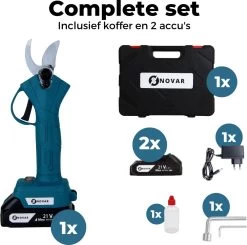 NovarGarden® Elektrische Snoeischaar NG1 - 2x Accu - Elektrisch - Takkenschaar - Op Batterij - 28mm 21 NovarGarden® Elektrische Snoeischaar NG1 - 2x Accu - Elektrisch - Takkenschaar - Op Batterij - 28mm -Gardena Winkel 1200x1189 2