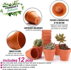 Garden Mania - 12 Mini Terracotta Keramische Klei Bloempotten Met Afvoergat, 8cm -Gardena Winkel 1200x1189 6