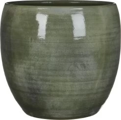 Mica Decorations Lester Bloempot - H31 X Ø33 Cm - Terracotta - Groen