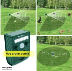 Pest-Tech PT-221 | Ultrasone Kattenverjager Op Zonneenergie | Kattenschrik | Marterverjager | Dierenverjager | Kattenafweermiddel | Ongedierte Verjager - Met USB Oplaadkabel -Gardena Winkel 1200x1193 19