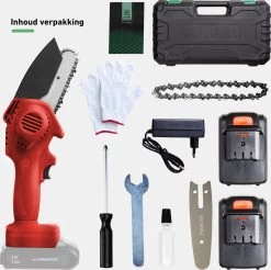 Mardin Mini Kettingzaag - Snoeizaag - Kettingzaag - Kettingzaag Electrisch Met 2 Accu - Inclusief Koffer - 1 Extra Accu - Rood -Gardena Winkel 1200x1193 9