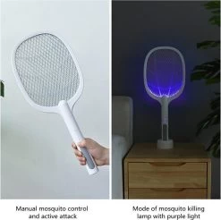 Elektrisch Oplaadbare Vliegen / Muggenmepper - UV-lamp - USB Oplaadbaar-2 In 1 -Gardena Winkel 1200x1195 25