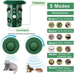 Valhalla NL - Kattenverjager - Ongedierte Verjager - Outdoor - Kunststof - Groen - 16x13x11 Cm -Gardena Winkel 1200x1196 13