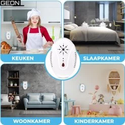 Merkloos GEON Ultrasonic Muizenverjager - 4Stuks - Ongedierte Verjager - Muizenverjager Ultrasone Binnen - 3 Ultrasone Standen Beschikbaar - Muizengif - Muizenvallen Voor Binnen -Gardena Winkel 1200x1198 52